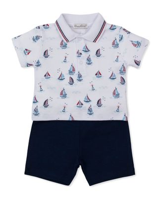 Red, White,+Blue Regatta Polo+Bermuda Set