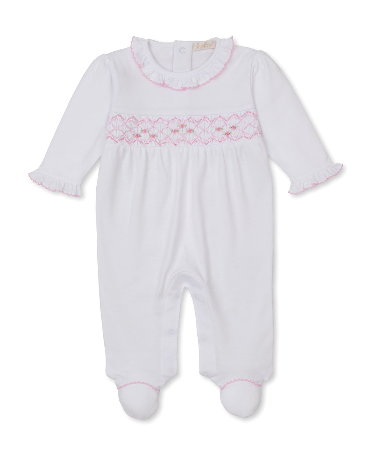 Summer Medley White Hand Smocked Footie