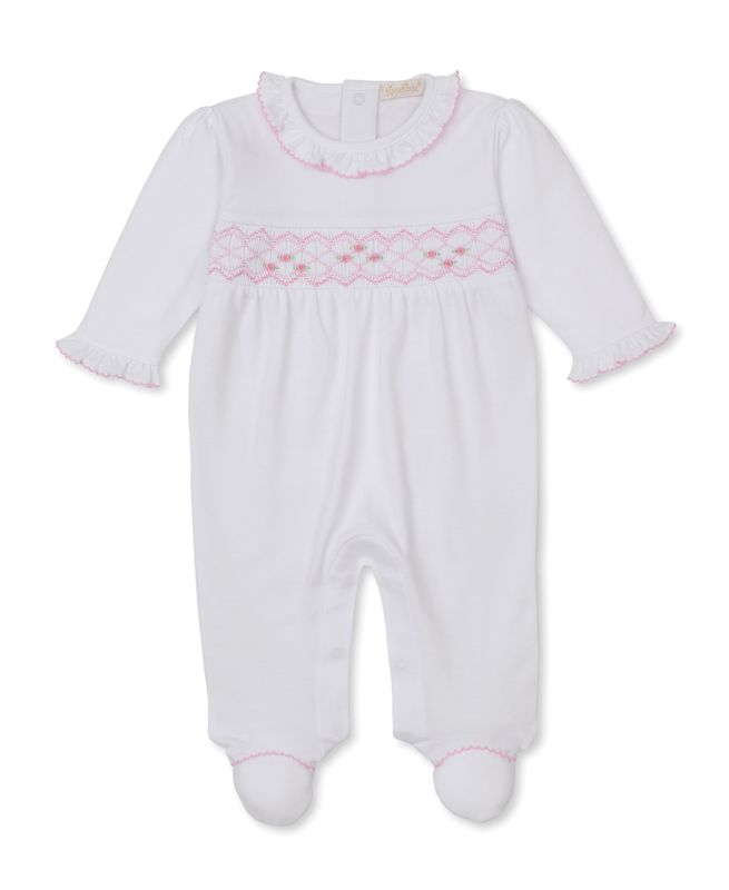 Summer Medley White Hand Smocked Footie