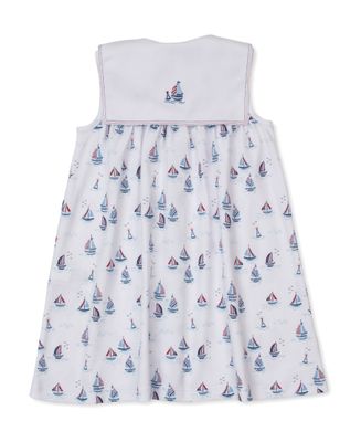 Red,White,+Blue Regatta Print Dress