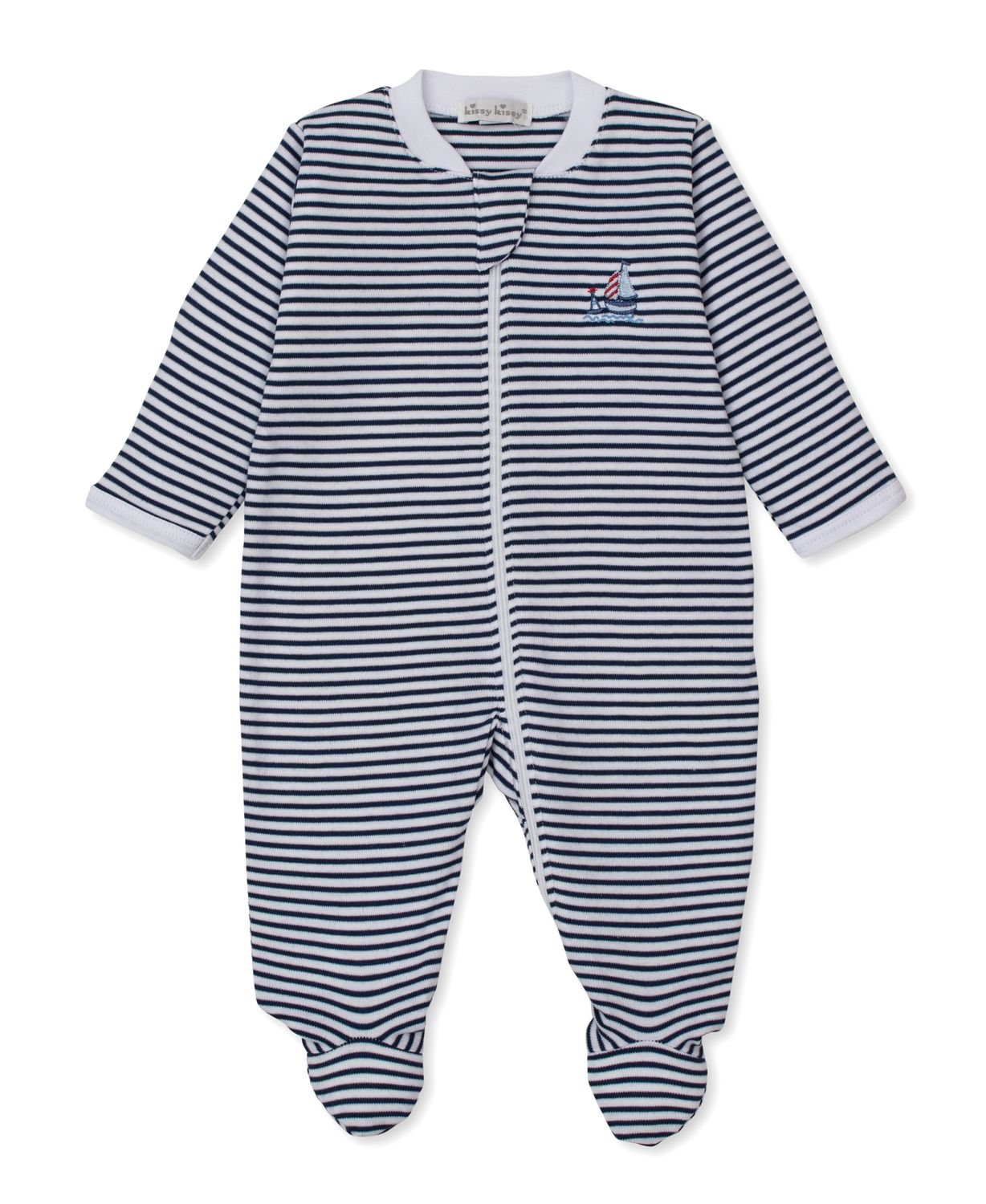 Red, White,+Blue Regatta Navy Striped Footie