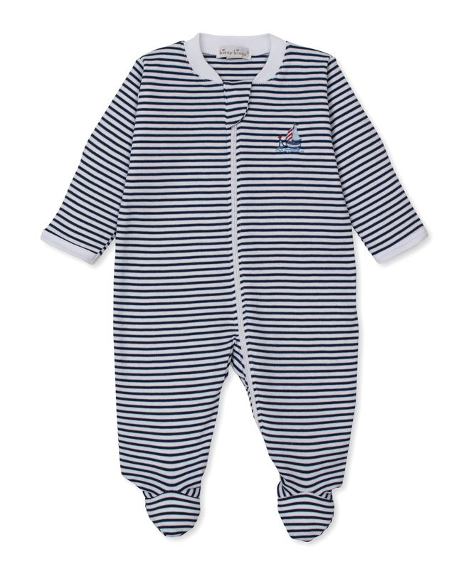 Red, White,+Blue Regatta Navy Striped Footie