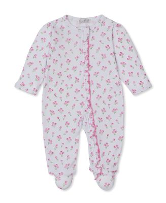 Timeless Tulips Print Zip Footie