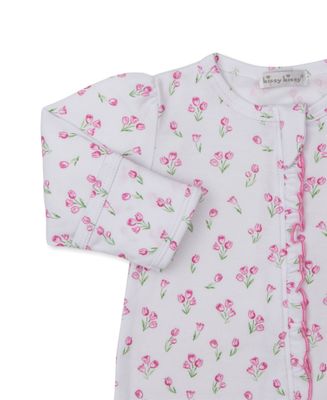 Timeless Tulips Print Zip Footie