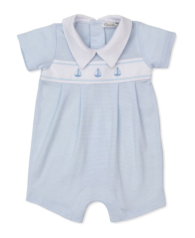 Classic Treasures Light Blue Short Playsuit
