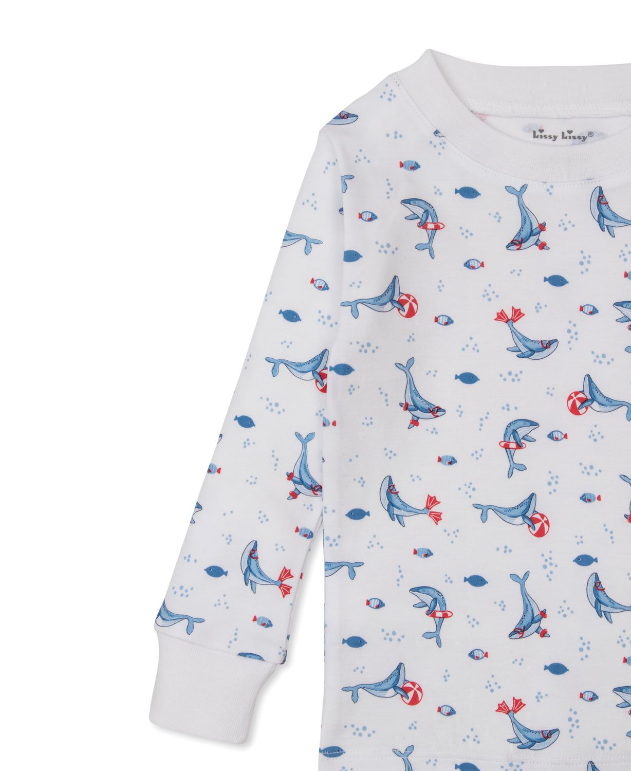 Tropical Whales Blue PJ Set