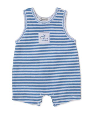 Whale Pods Light Blue Sleeveless Terry Playsuit