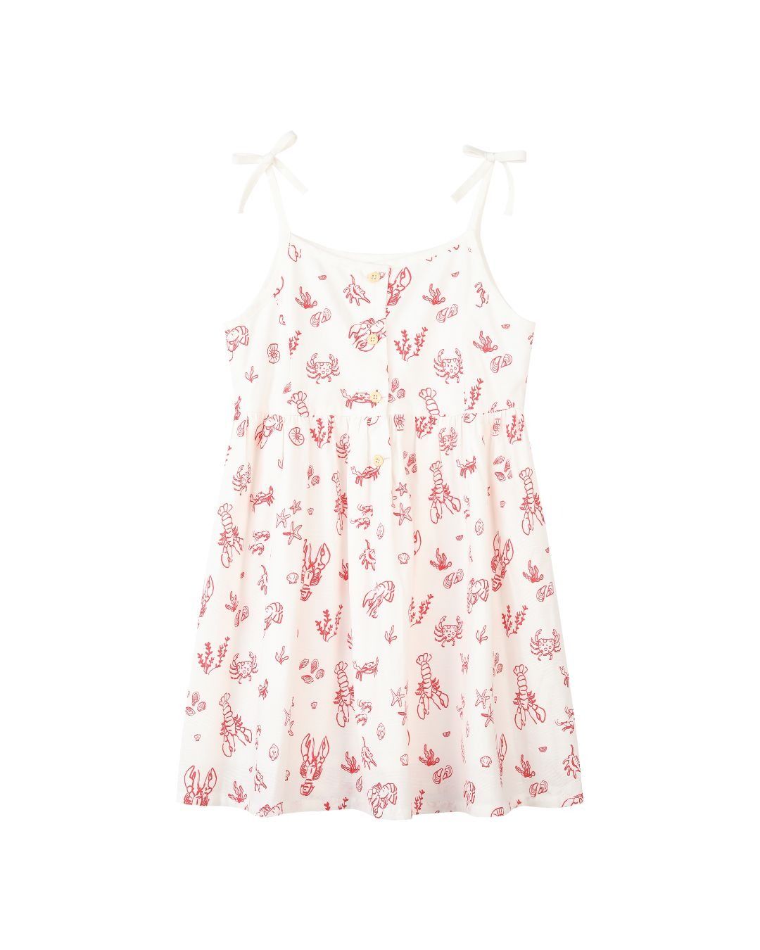 Marina Red Nautical Scene Dress