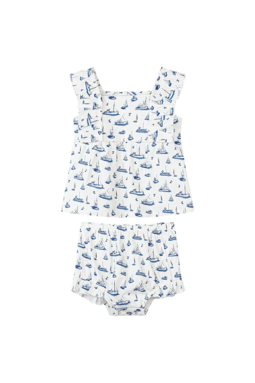 Navy Sailboats Ellie Set