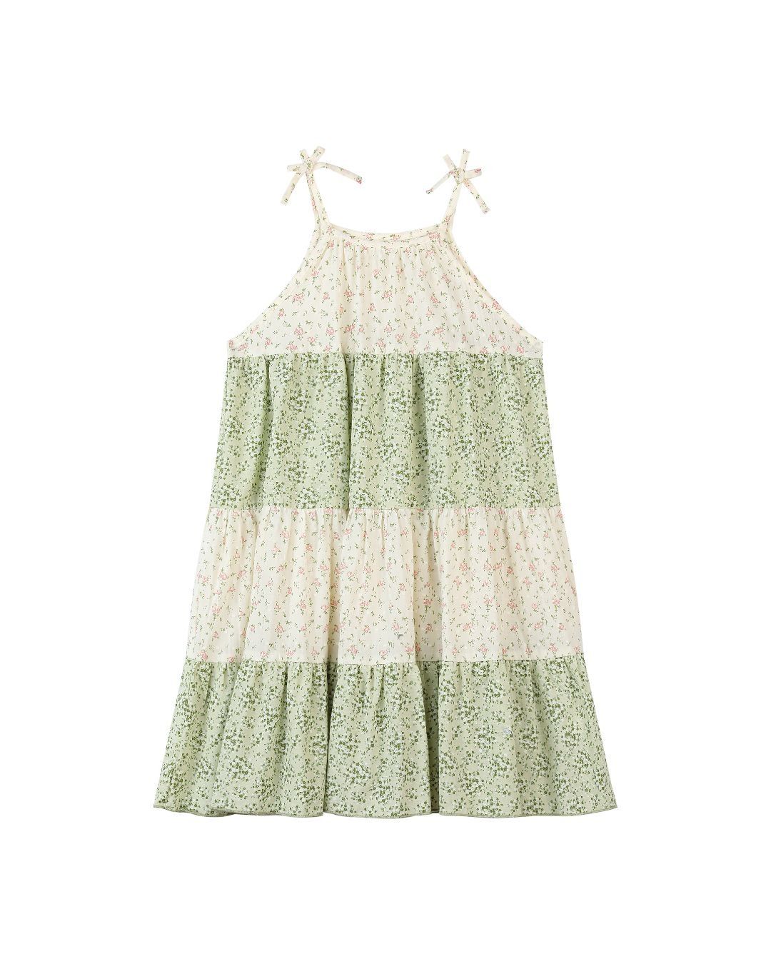 Green Mix Floral Kit Dress