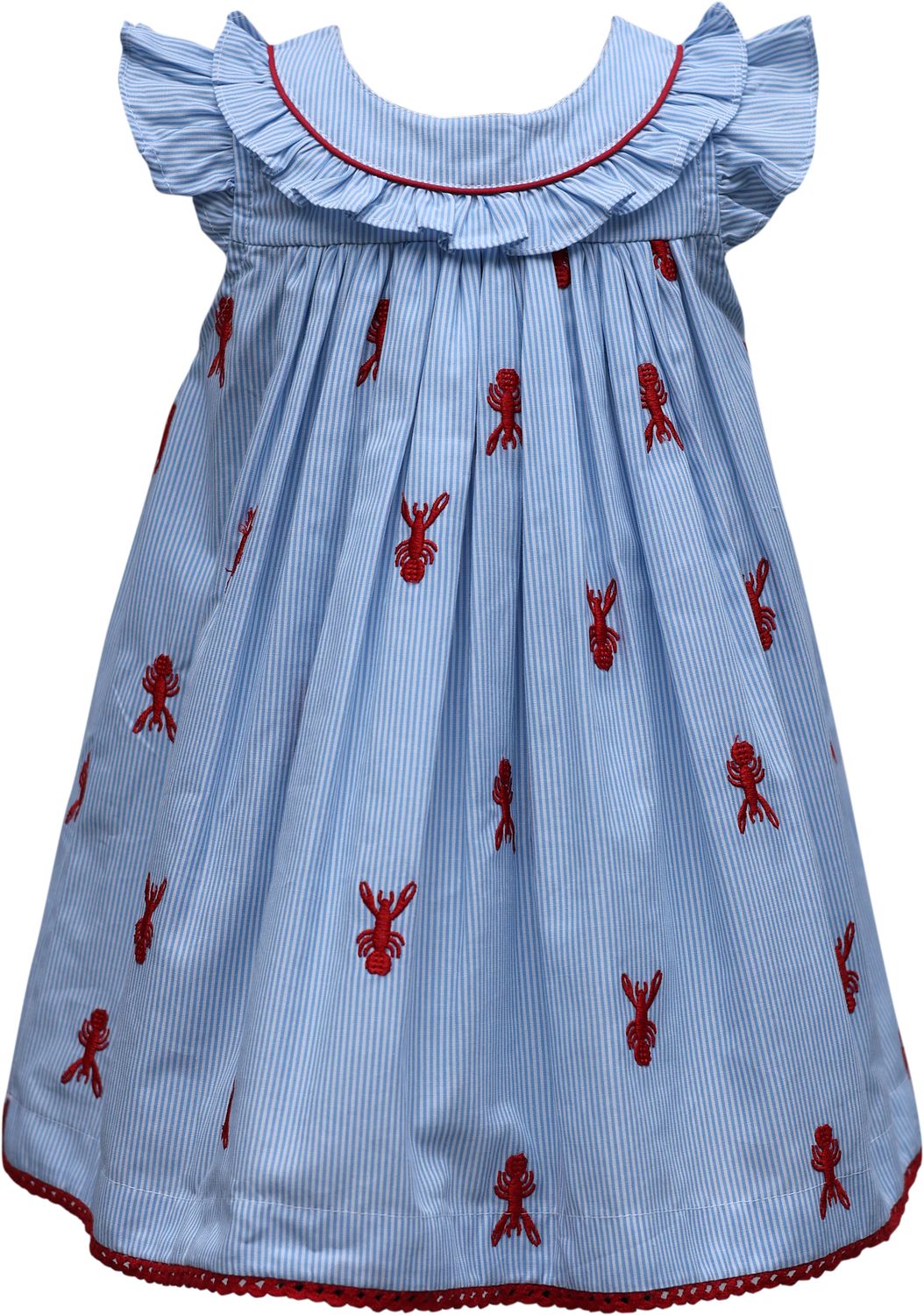Embroidered Lobster Empire Dress