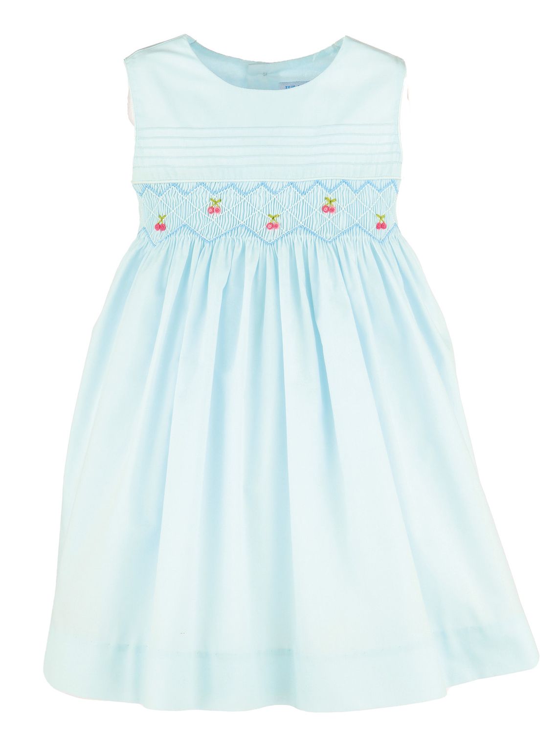 Blue Cherries Smock Dress