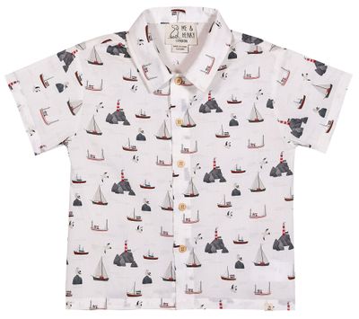 White Harbour Maui Printed Woven Shirt