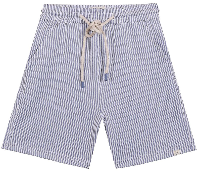 Royal Blue Seersucker Splish Jersey Knit Shorts