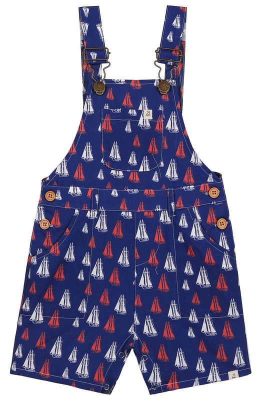 Sailboats Galleon Woven Overalls