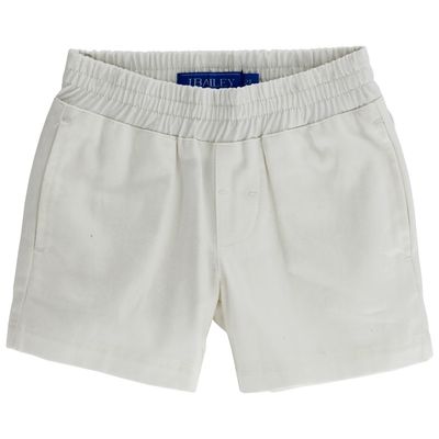 White Pull on Twill Short