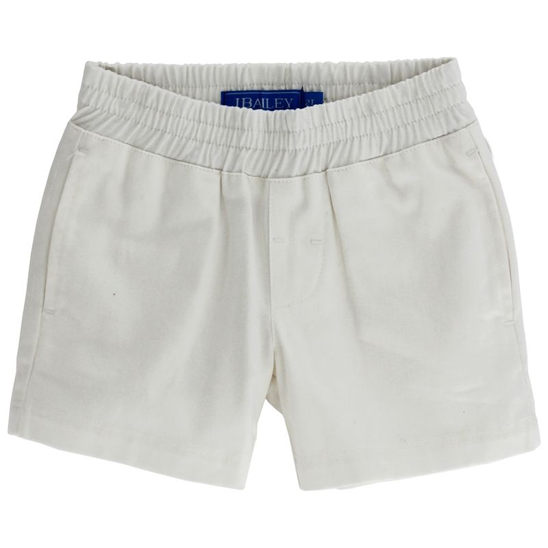 White Pull on Twill Short