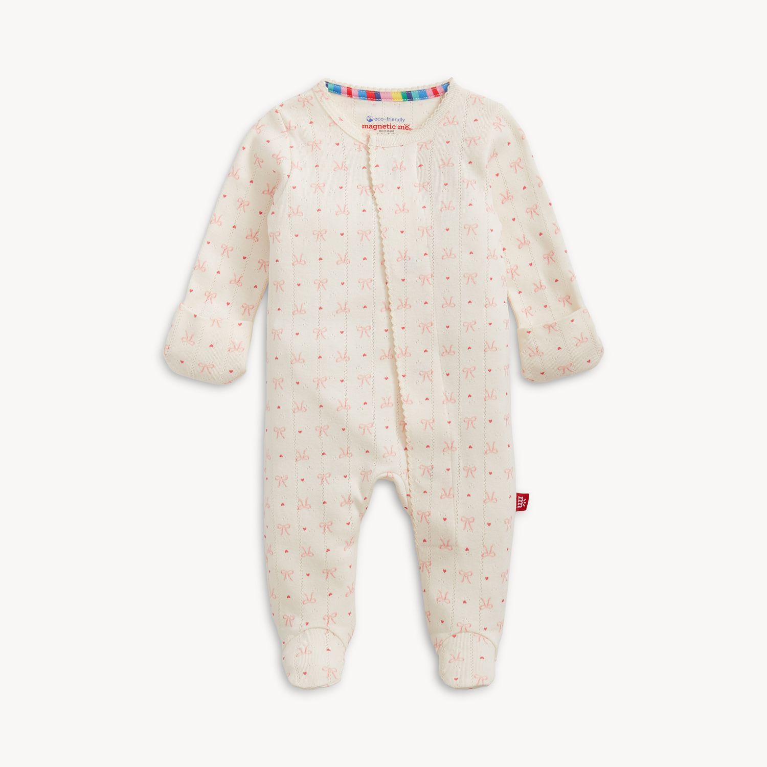 Heart &amp; Bow Pointelle Footie