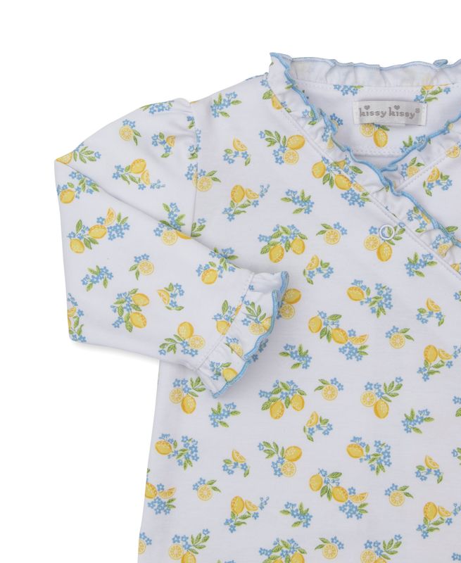 Lemon Blossoms Print Footie
