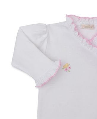 Lemon Blossoms White Hand Emb Footie