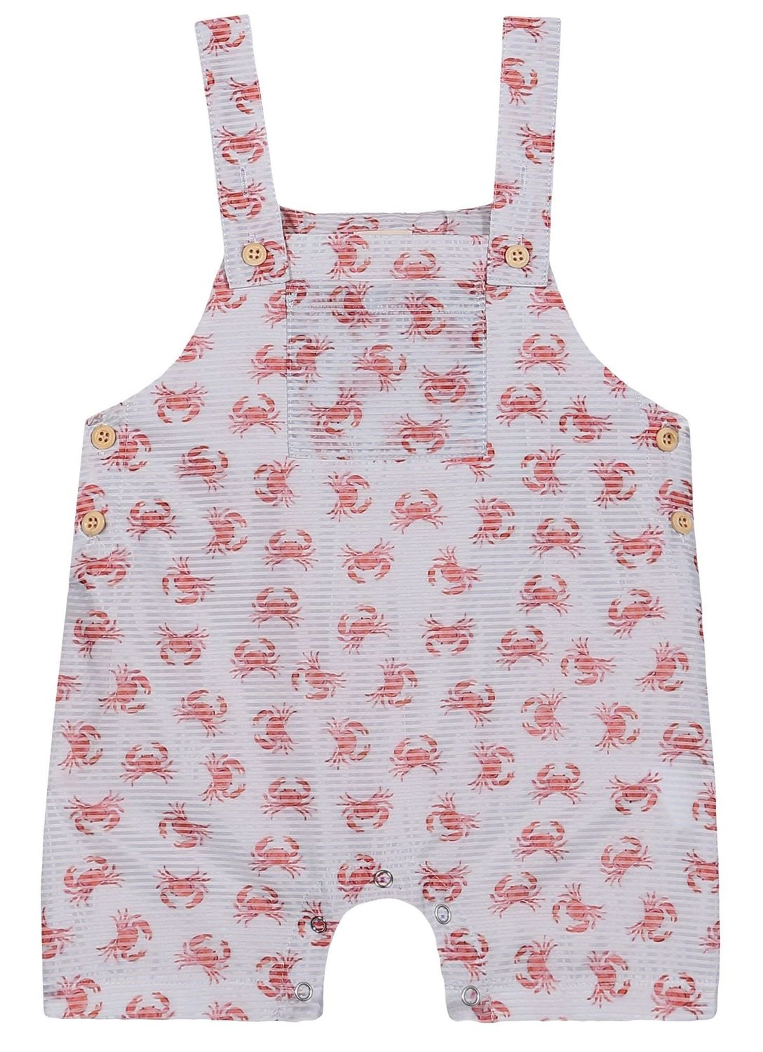Crabs Stripe Wella Overalls, Size: 0-3M