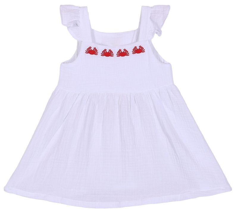 Crabs Embroidery Mila Dress