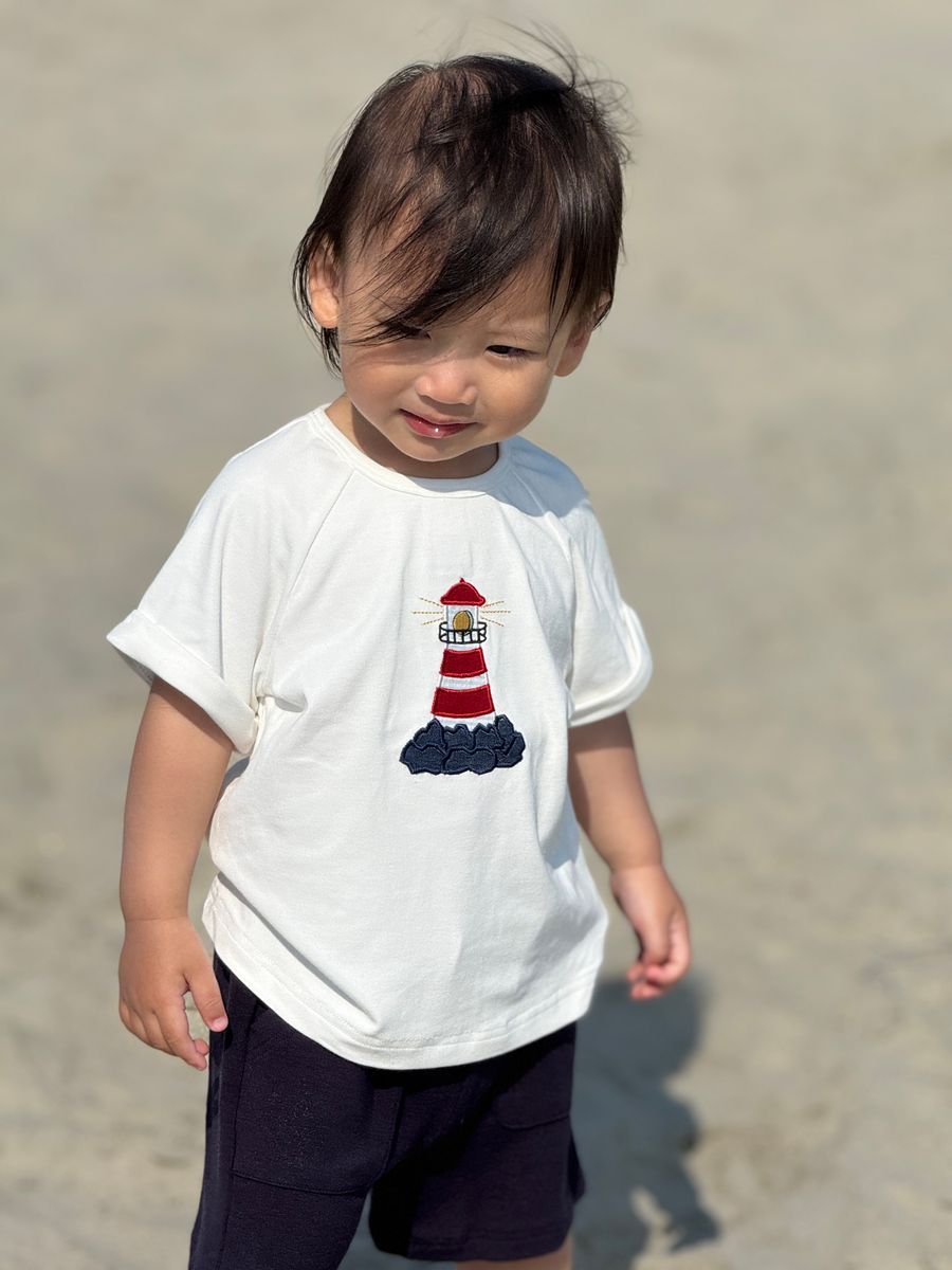 Lighthouse Applique Lucas 2 Piece Tee+Shorts Set, Size: 12-18M