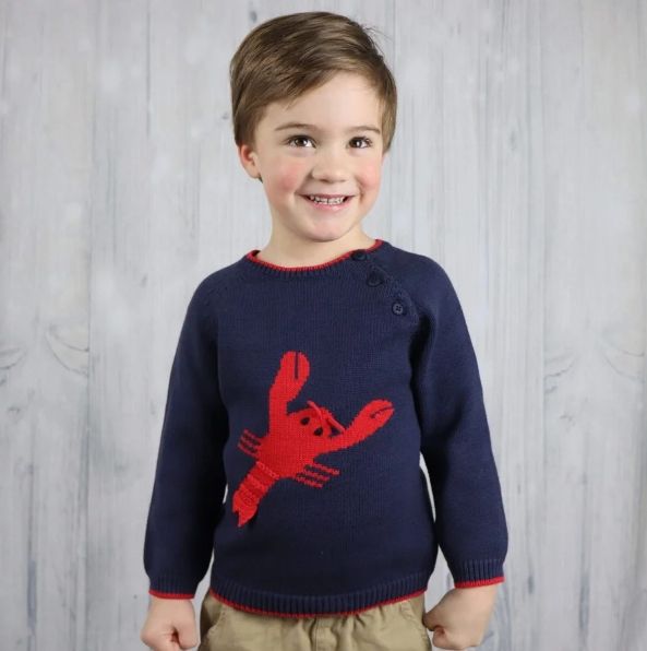 Navy Blue Lobster Sweater