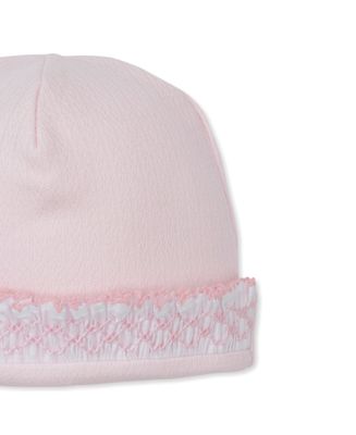 CLB Smocked Ruffle Pink Hat