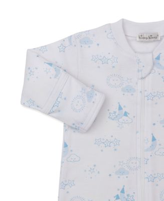 Nightfall Blue Zip Print Footie