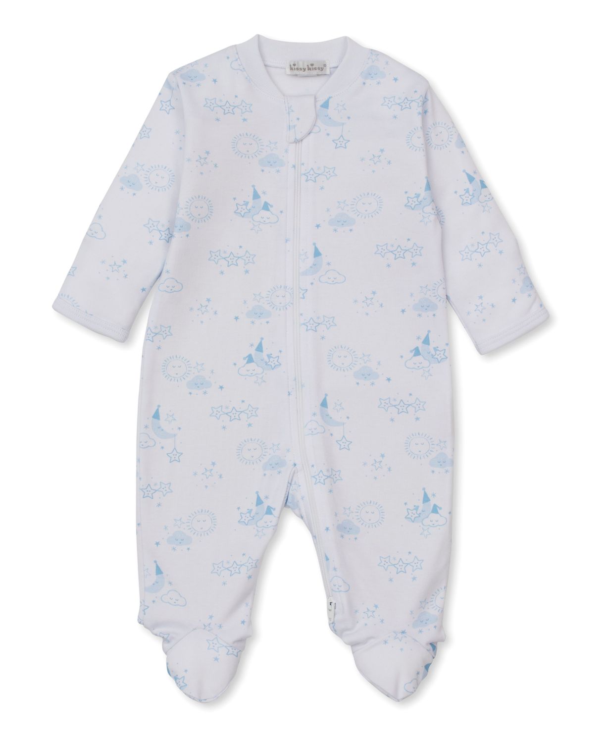 Nightfall Blue Zip Print Footie