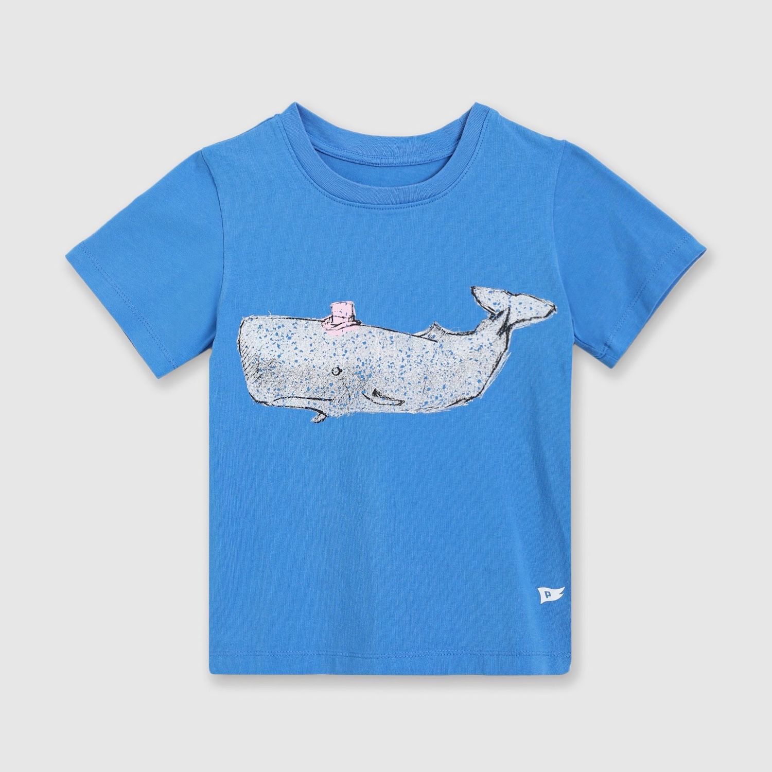 Whale Blue Organic Whale Tee