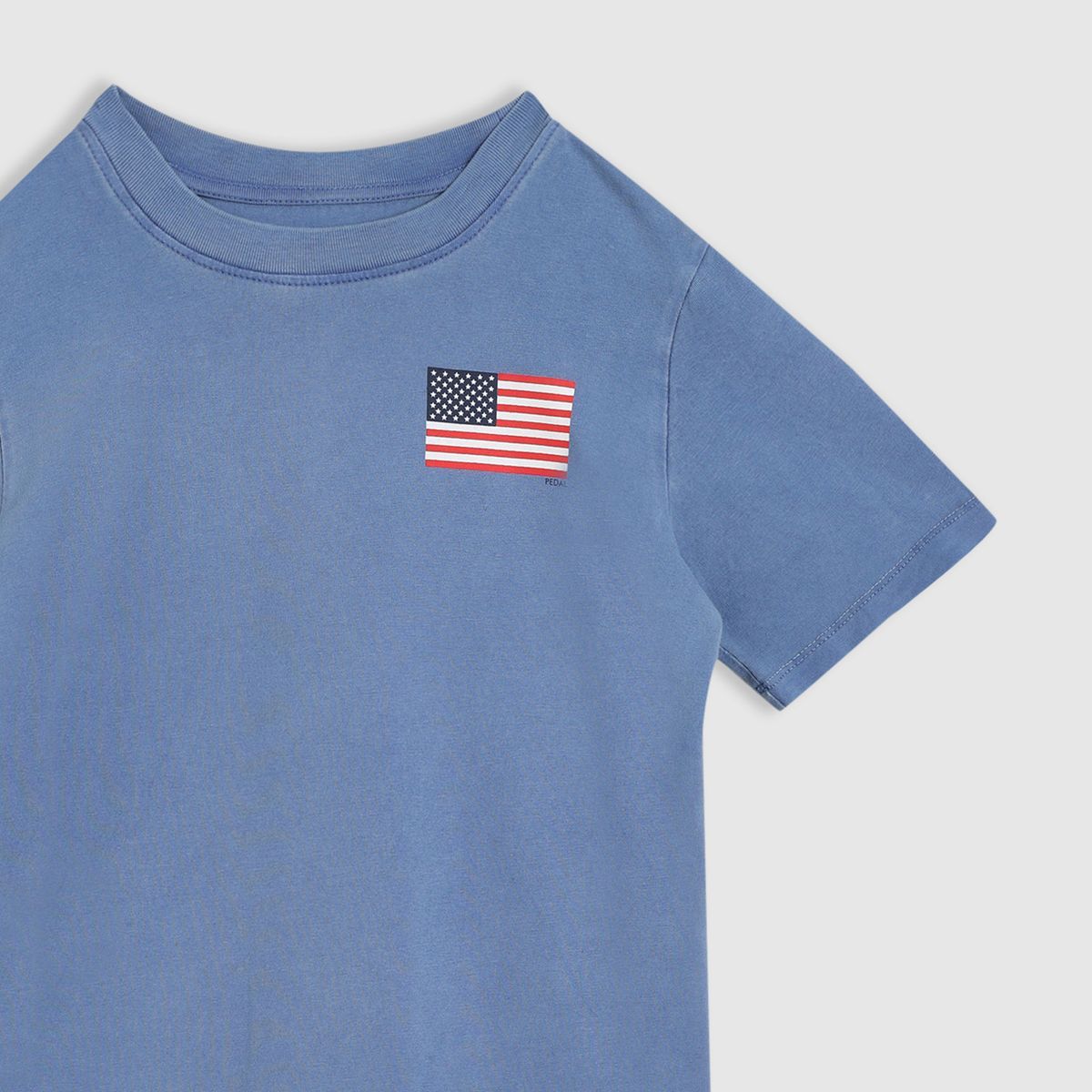 Blue Organic Flag Tee