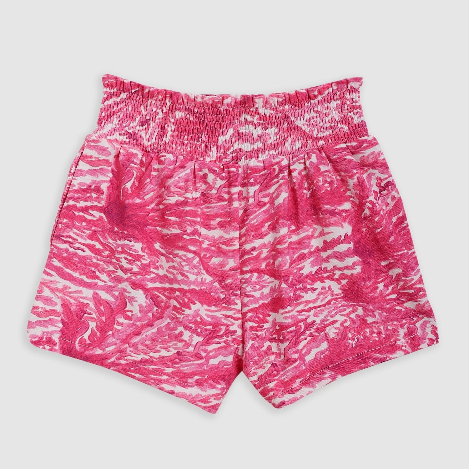 Organic Pink Smocked Short
