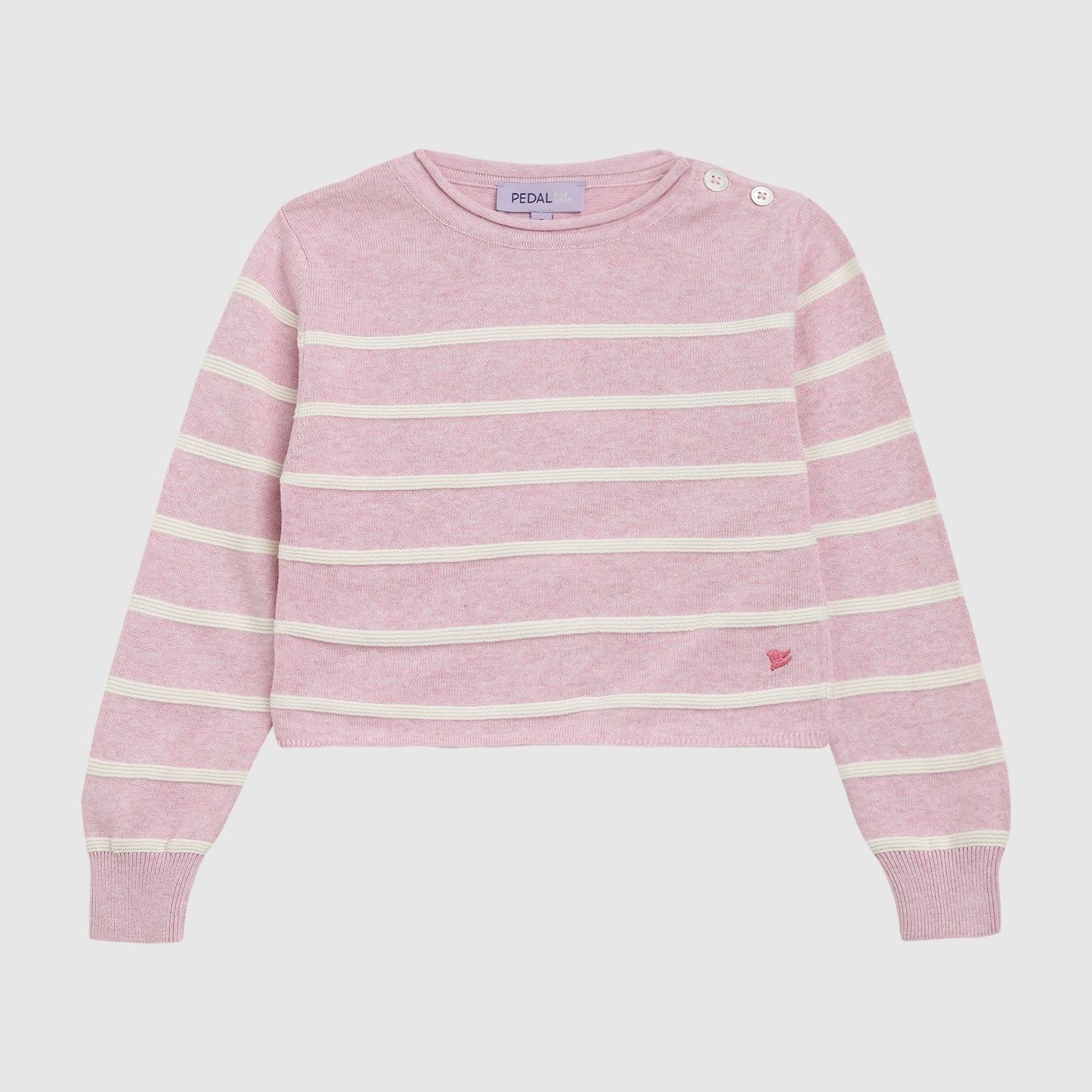 Pink Stripe Crop Sweater