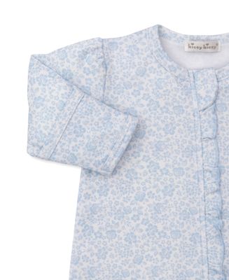 Country Gardens Print Blue Zip Footie