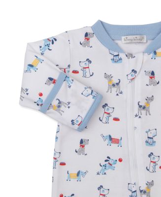 Puppy Patch Print Zip Footie