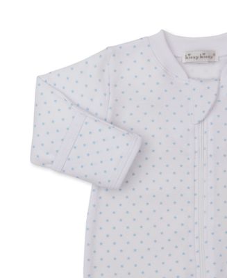 Teddy Bear Love Blue Star Zip Footie