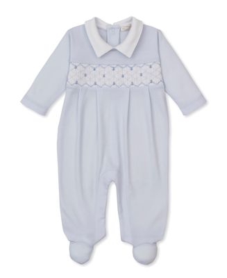 CLB Summer Anchors Hand Smocked Blue Footie