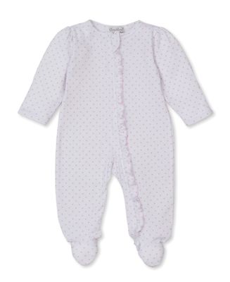 Teddy Bear Love Pink Star Zip Footie