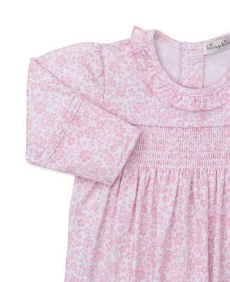 Country Gardens Print Pink Smock Footie