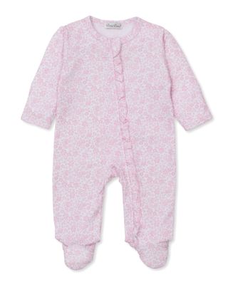 Country Gardens Print Pink Zip Footie