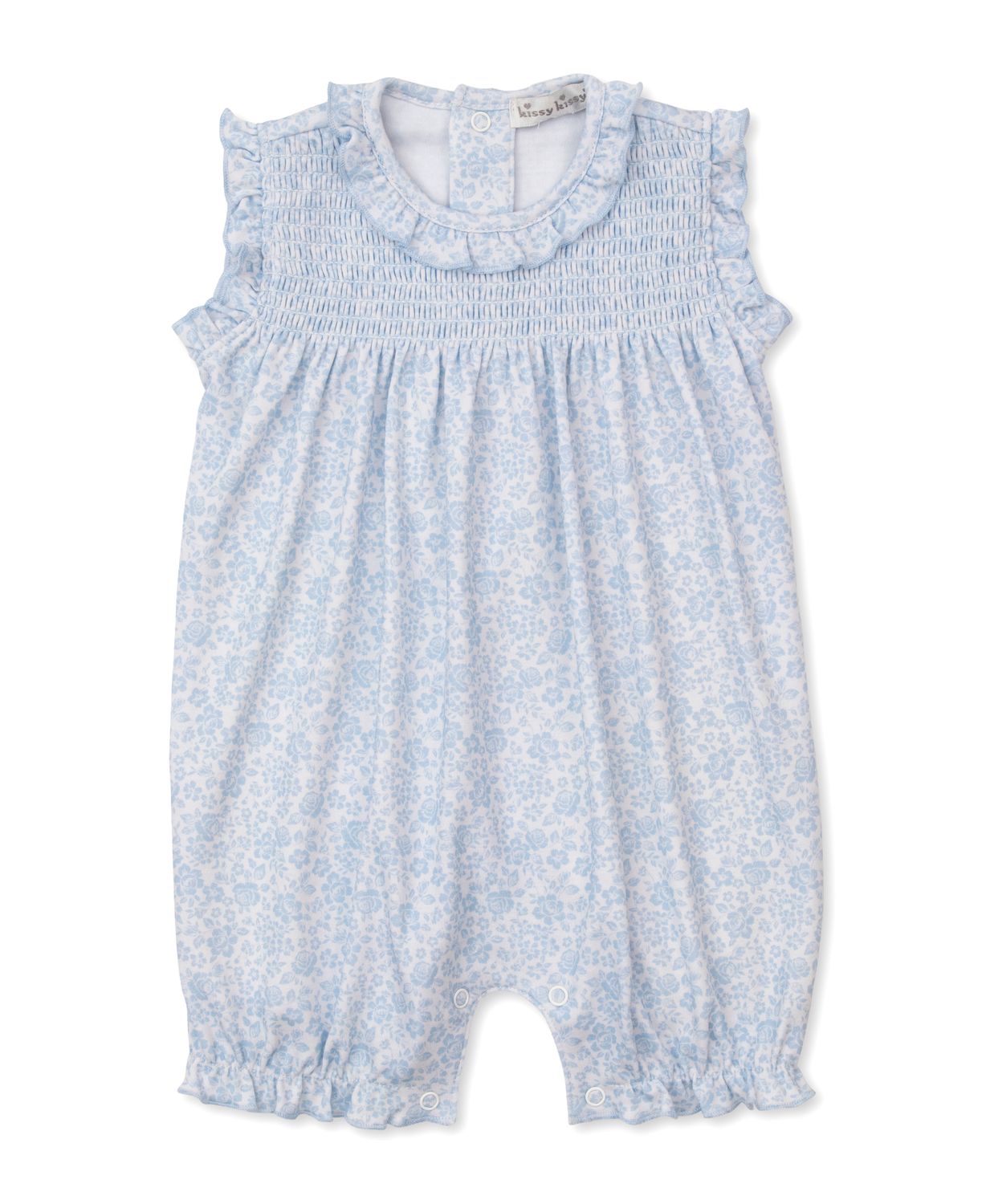 Country Gardens Blue Print Smock Playsuit