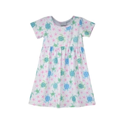 Starry Sea Turtle Laya Short-sleeve Dress