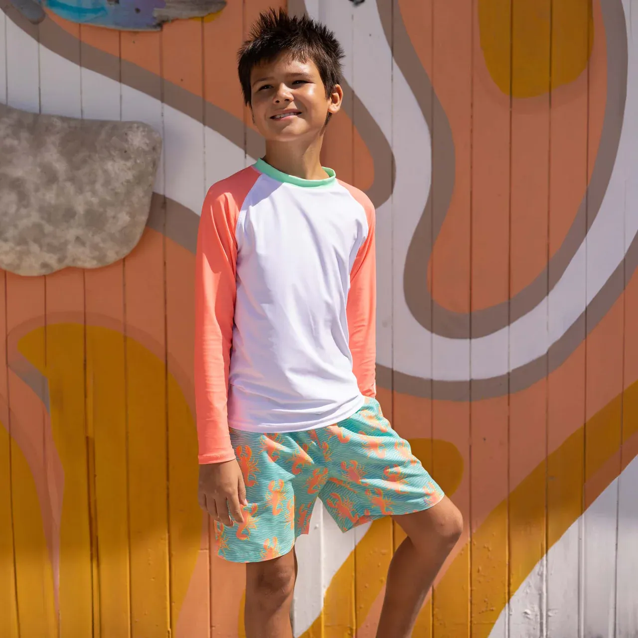 Green Ocean Clawed Swim Short