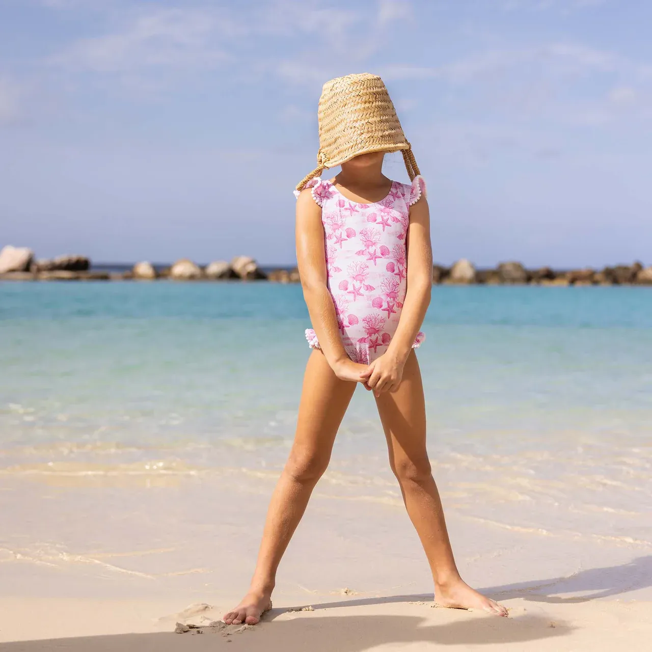 Pink Lagoon Frill Swimsuit