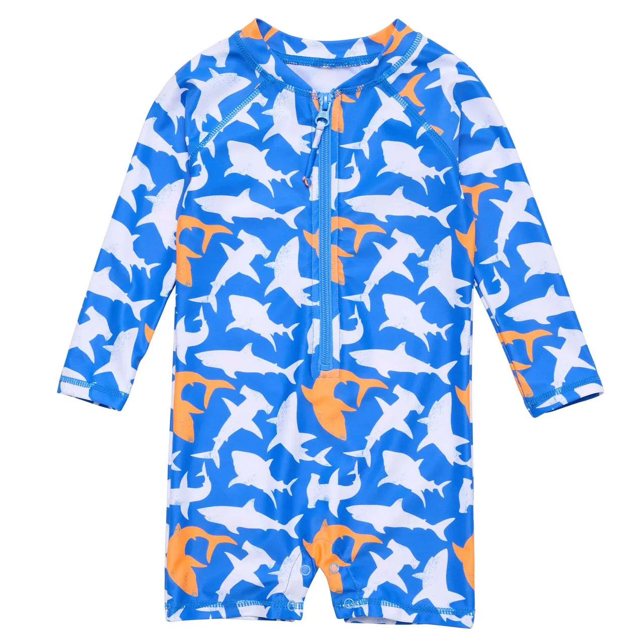 Shark Squad Long-sleeve Sunsuit
