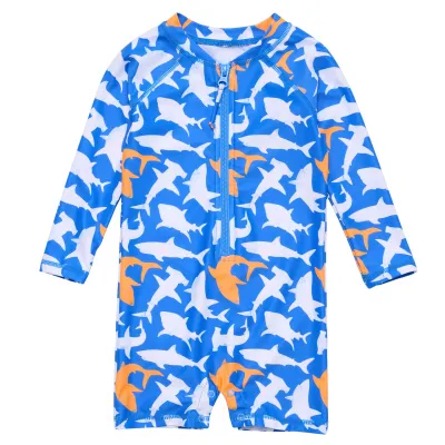 Shark Squad Long-sleeve Sunsuit