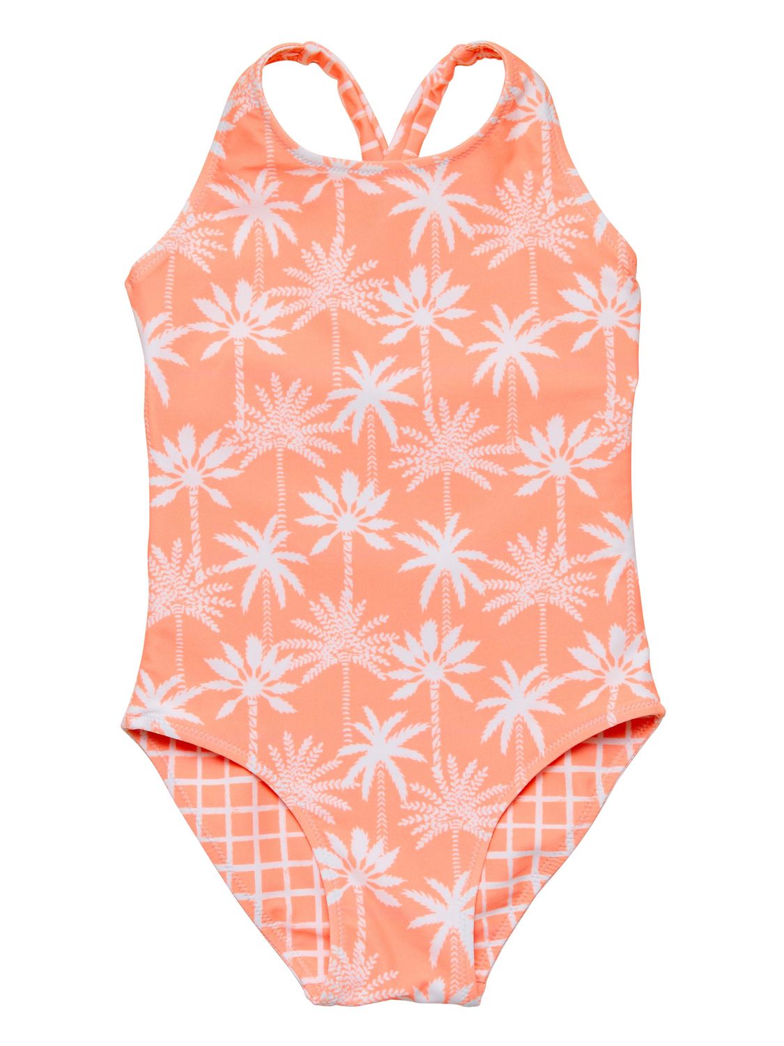 Orange Cali Palm X Back Swimsuit