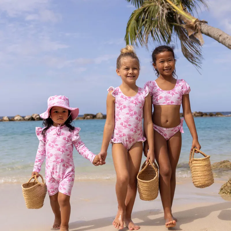 Pink Lagoon Long-sleeve Sunsuit